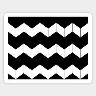 Abstract geometric pattern - zigzag - black and white. Sticker